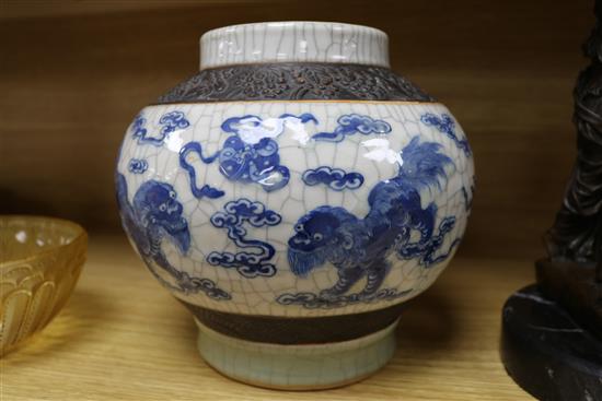 A Chinese crackleglaze vase